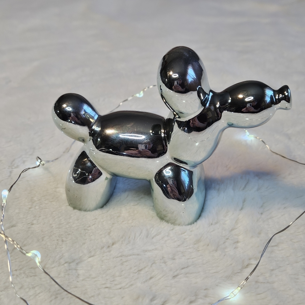 Chrome Balloon Dog Figurine - Picture 2 of 4